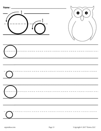 Free Printable Letter O Tracing Worksheets