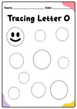 printable tracing letter o