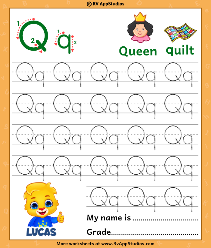 Alphabet Qq Letter | Printable Letter Qq Tracing Worksheets