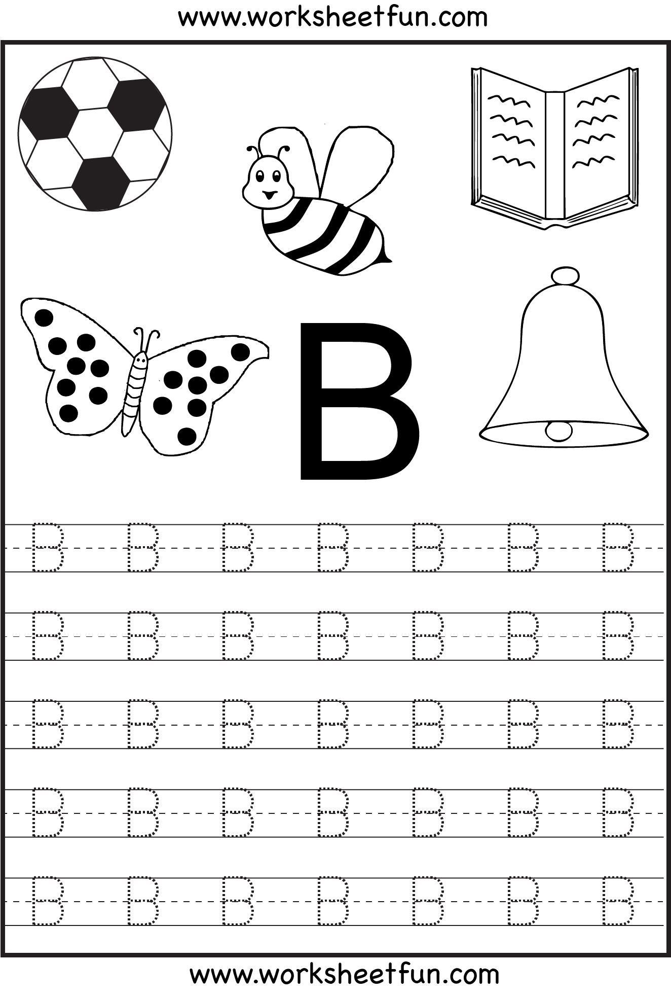 Letter Tracing Worksheets For Kindergarten - Capital Letters ...