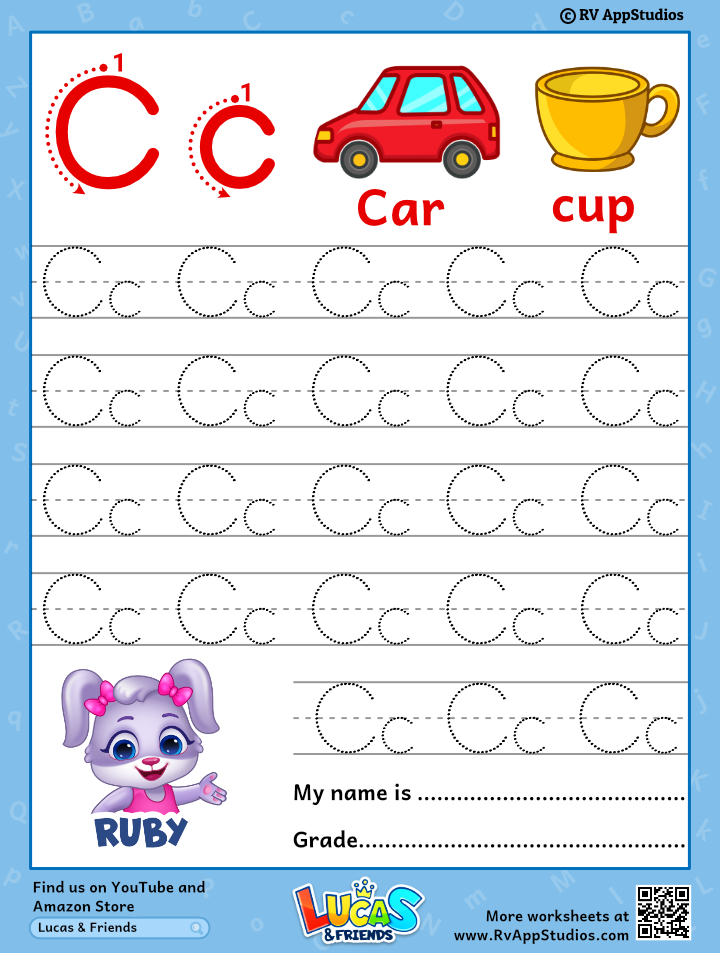 Alphabet Cc Letter | Printable Letter Cc Tracing Worksheets