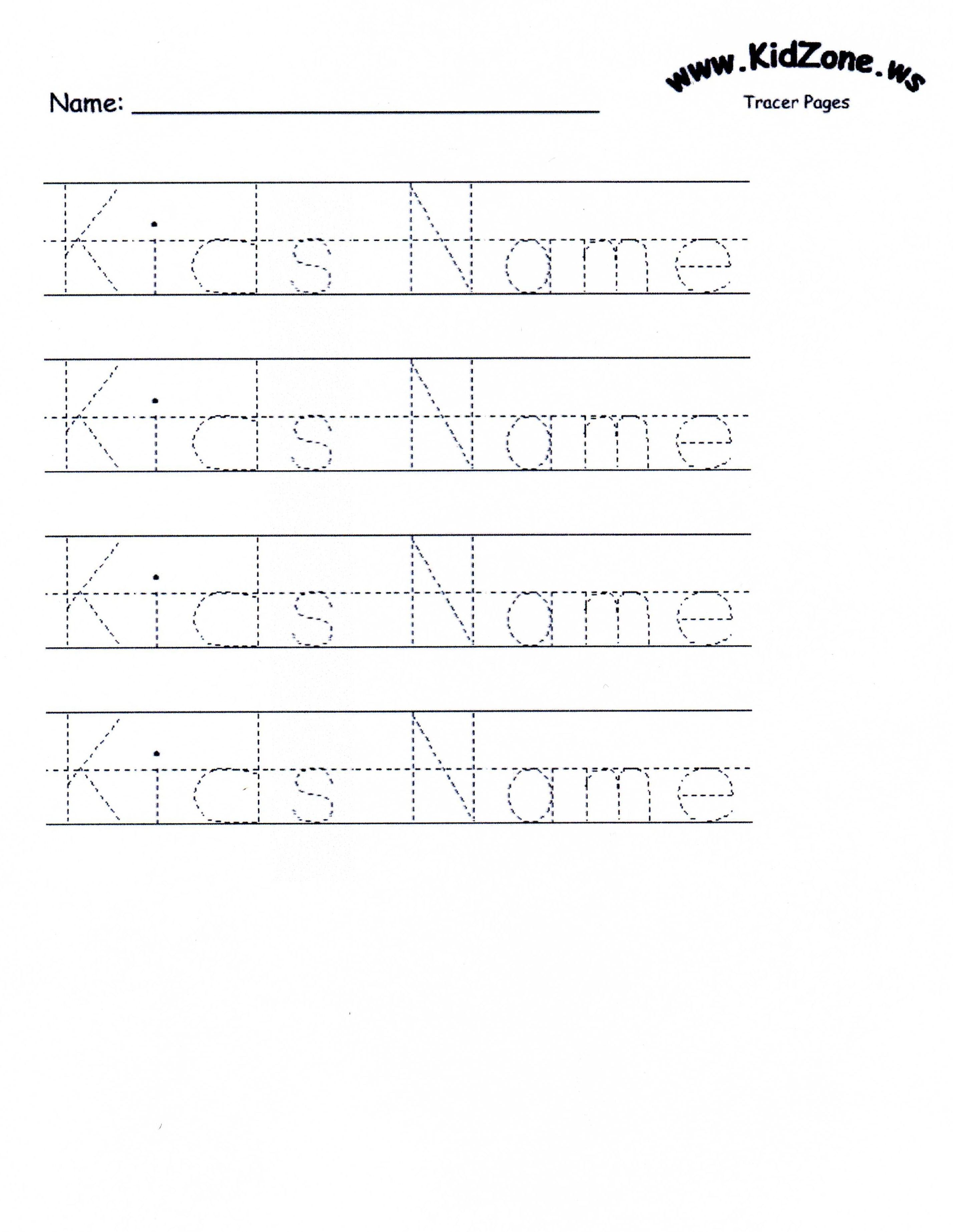 Printable Name Tracing Worksheets Custom Handwriting Practice ...
