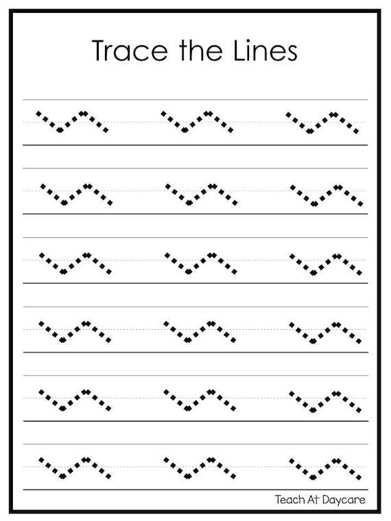 16 Printable Beginning Tracing Trace the Lines Worksheets Etsy 16 Printable Beginning Tracing Trace the Lines Worksheets Etsy