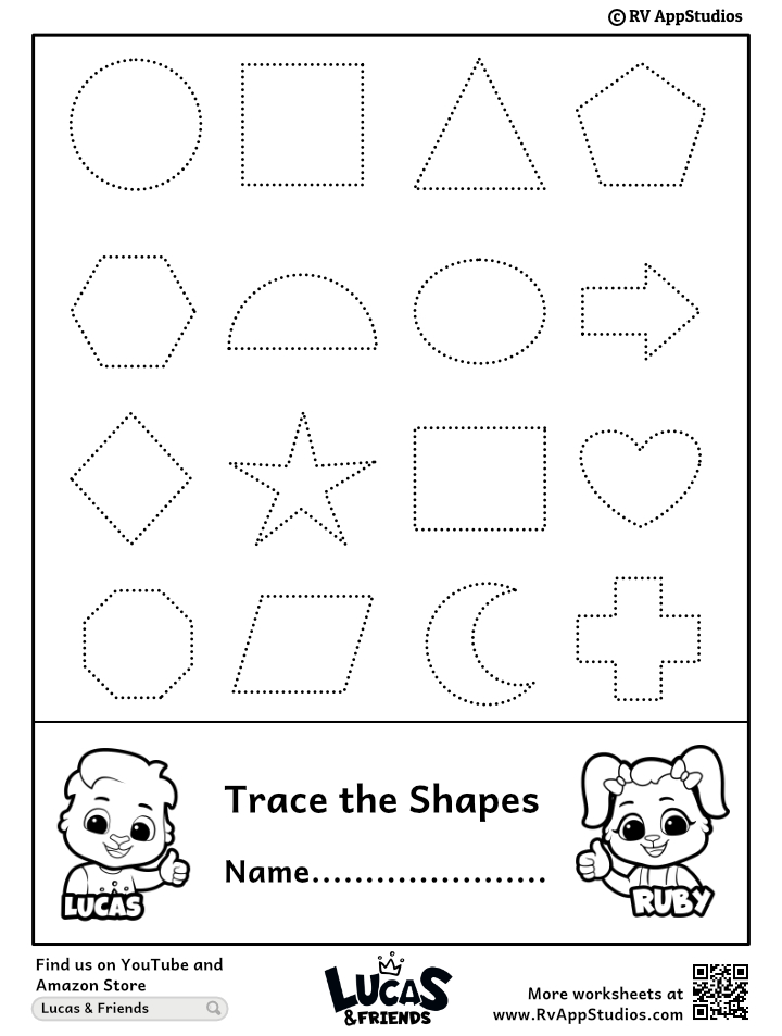 Shape Tracing Worksheets | Free Printable Worksheets