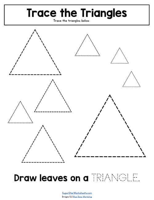 printable tracing shapes worksheets