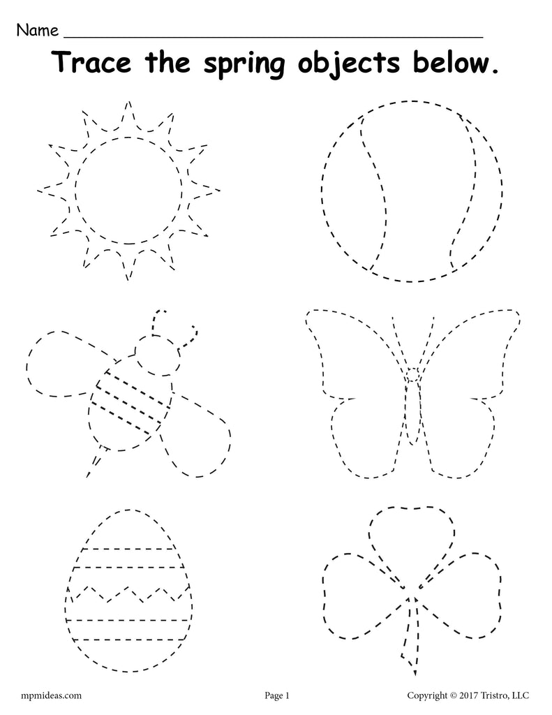 printable tracing worksheet for preschoolers