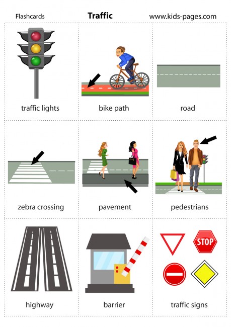 printable traffic signs flash cards