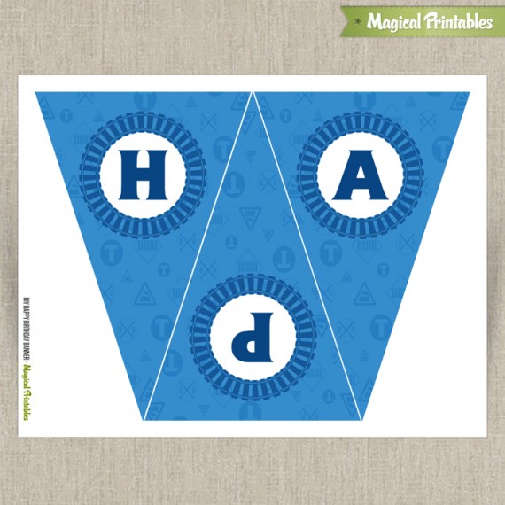 Thomas the Train Happy Birthday Banner (Set 2) - Instant Download!