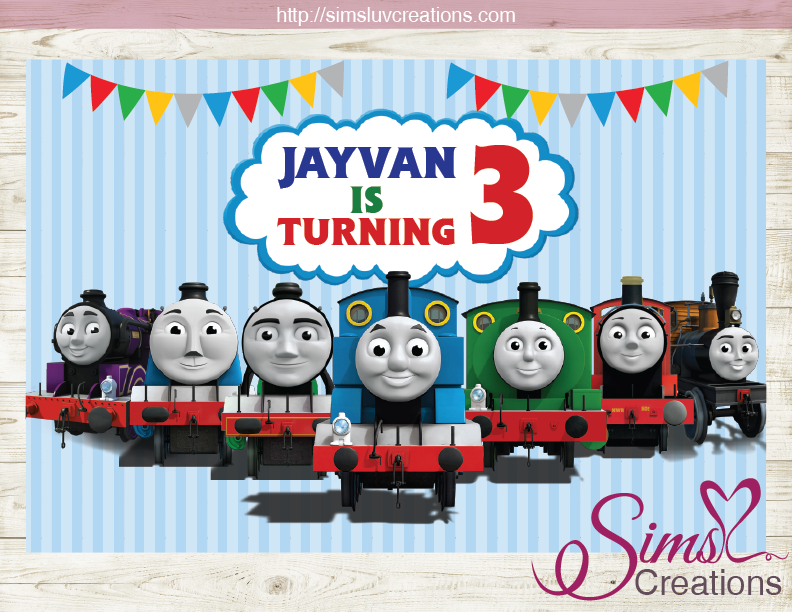 THOMAS AND FRIENDS PRINTABLE BACKDROP BANNER | TRAIN BIRTHDAY ...