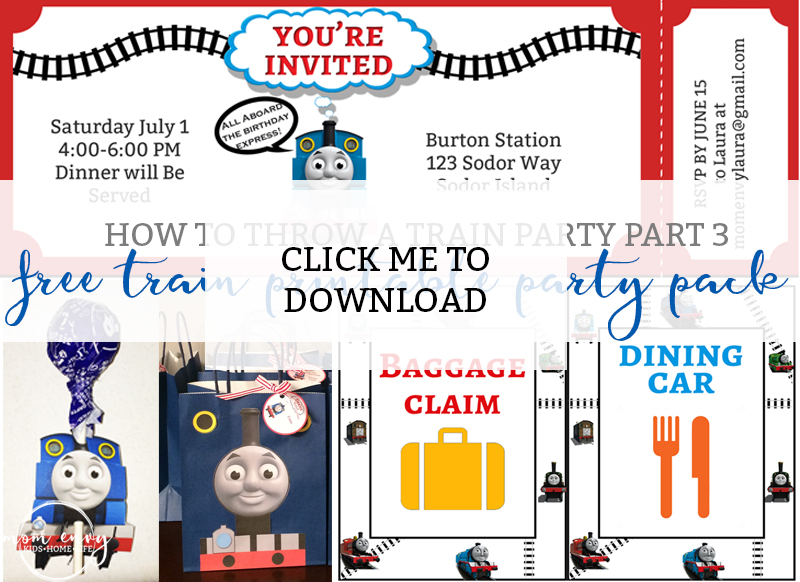 Free Train Party Printables - Free Thomas the Tank Engine Party Pack