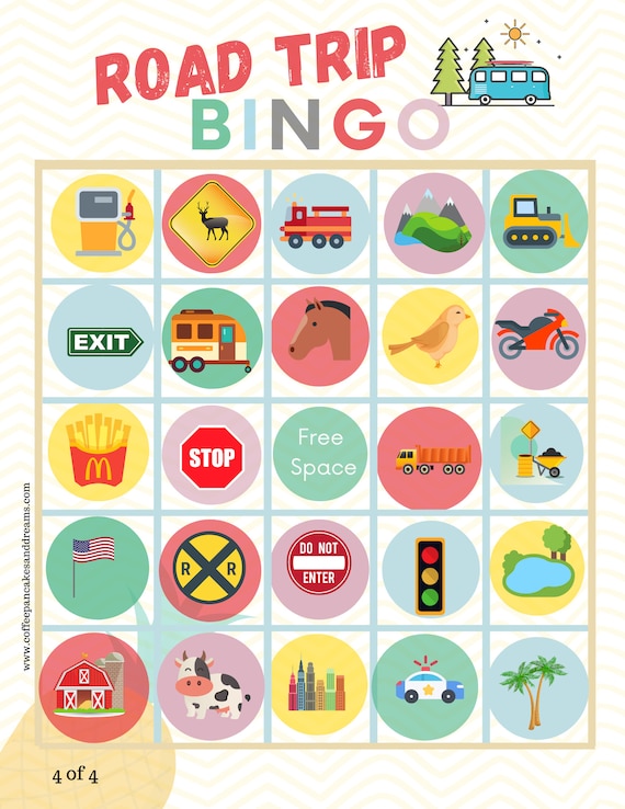 printable travel bingo cards