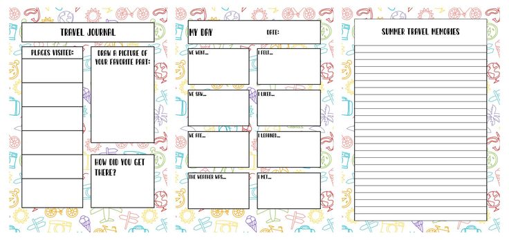 printable travel journal