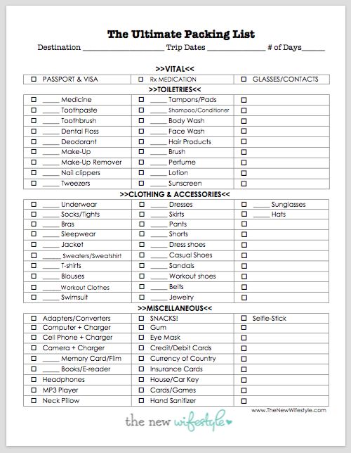 printable travel to do list