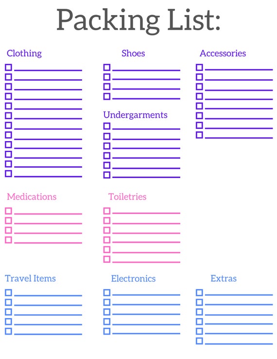 printable travel to do list