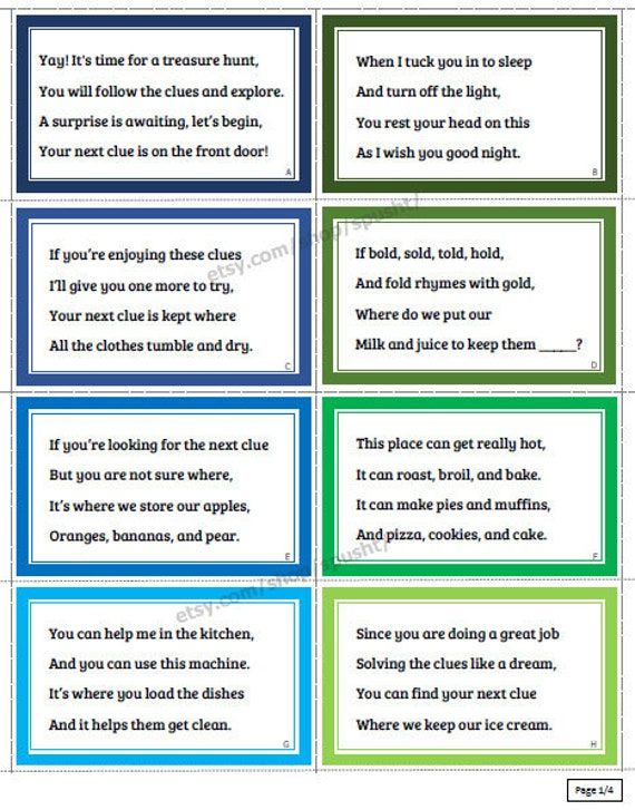 Scavenger Hunt for Kids, Treasure Hunt for Kids, Indoor Scavenger ...