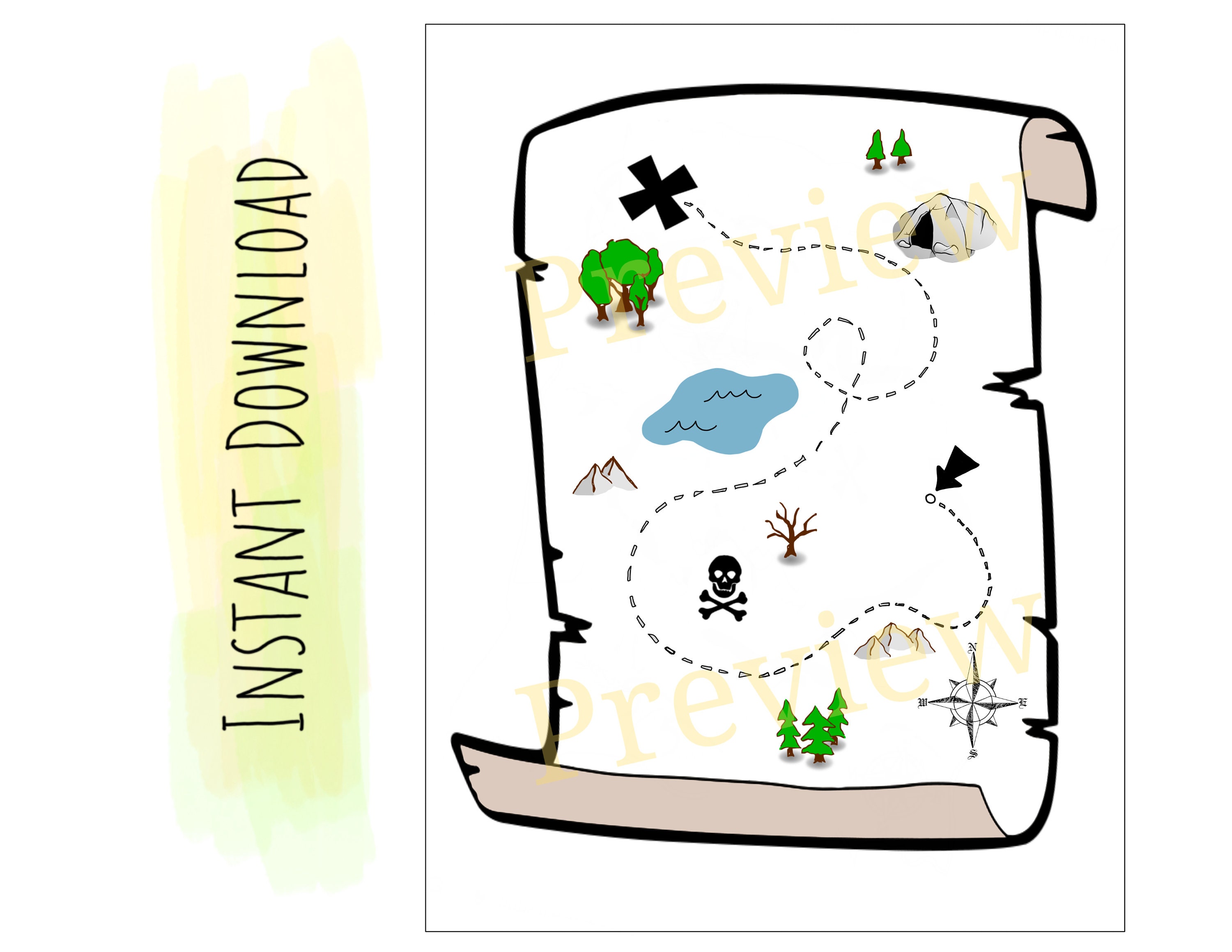 Free printable treasure map Download Free printable treasure map png
