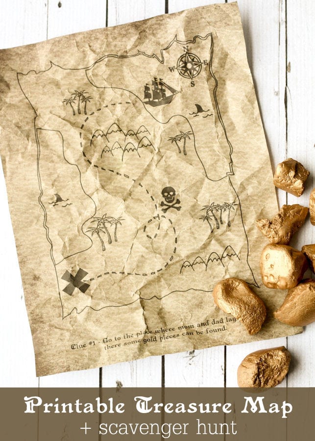 Printable Treasure Map Kids Activity - Lets DIY It All - With ...