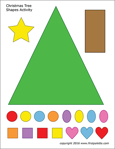 Christmas Tree Shapes Activity Template | Free Printable Templates ...