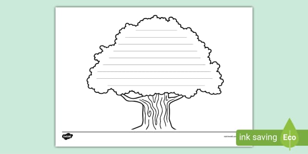 Tree Writing Template (teacher made) - Twinkl
