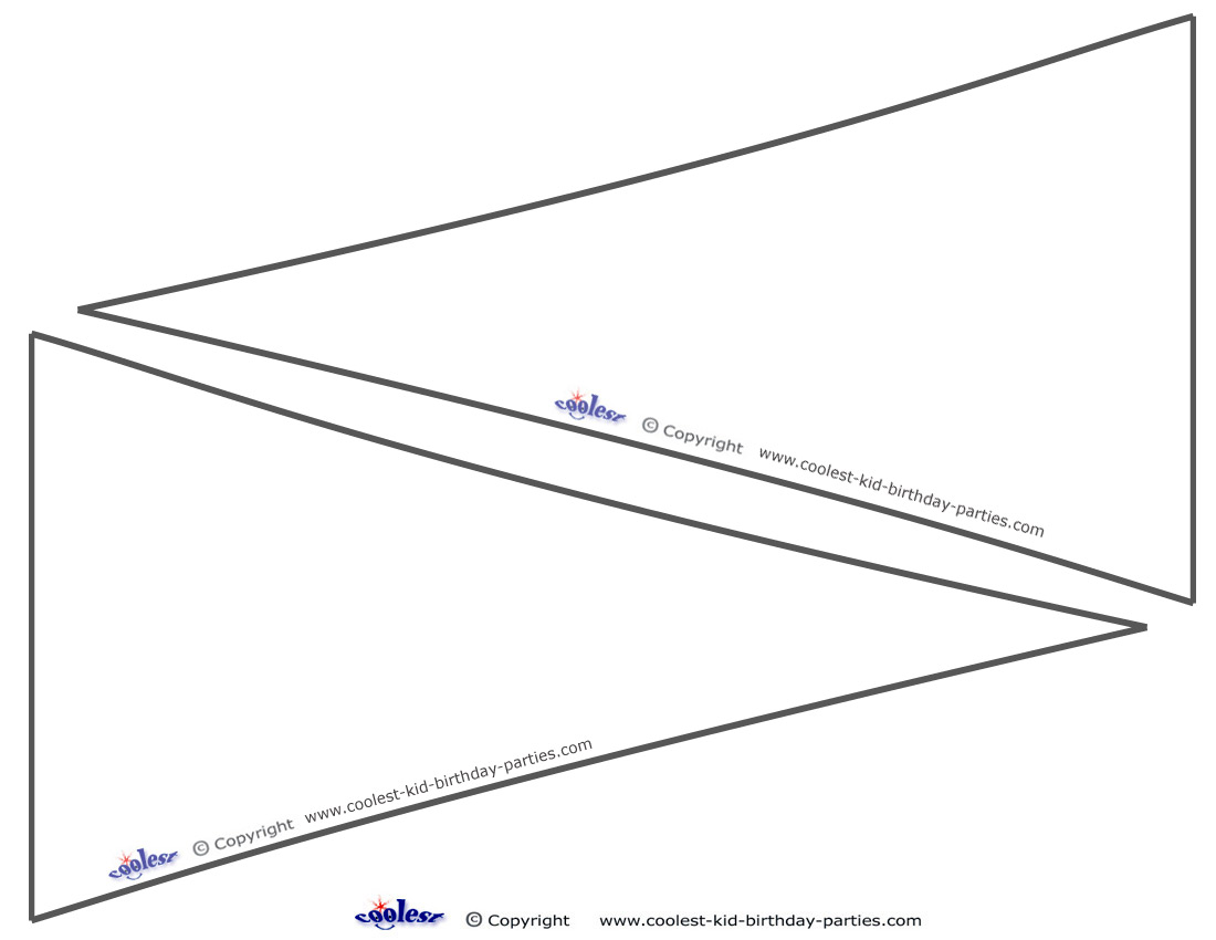 Free printable triangle banner template, Download Free printable