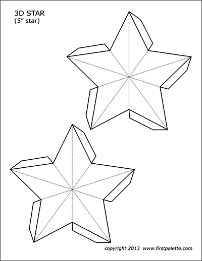 3D Star Templates | Free Printable Templates &  Coloring Pages ...