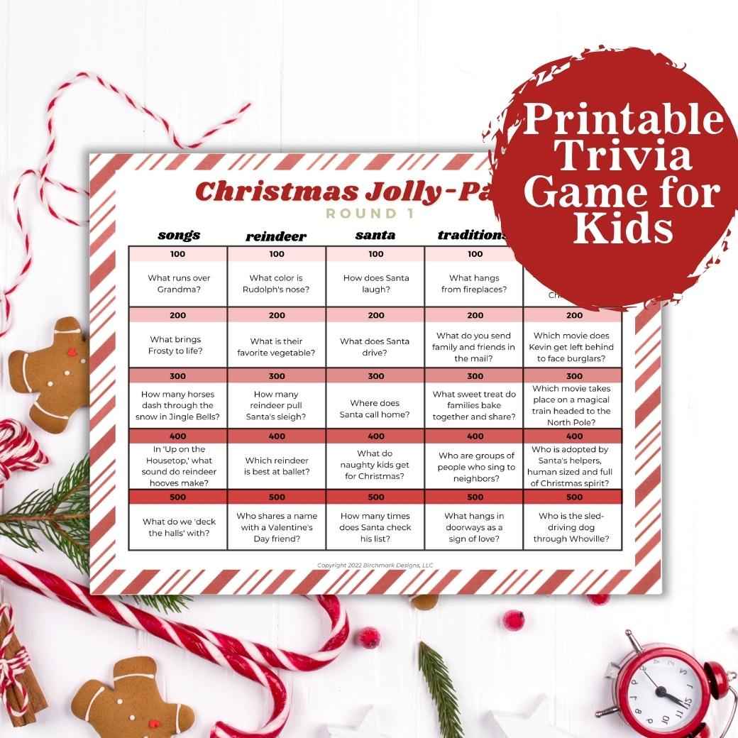 Printable Christmas Trivia Questions for Kids - Birchmark Designs