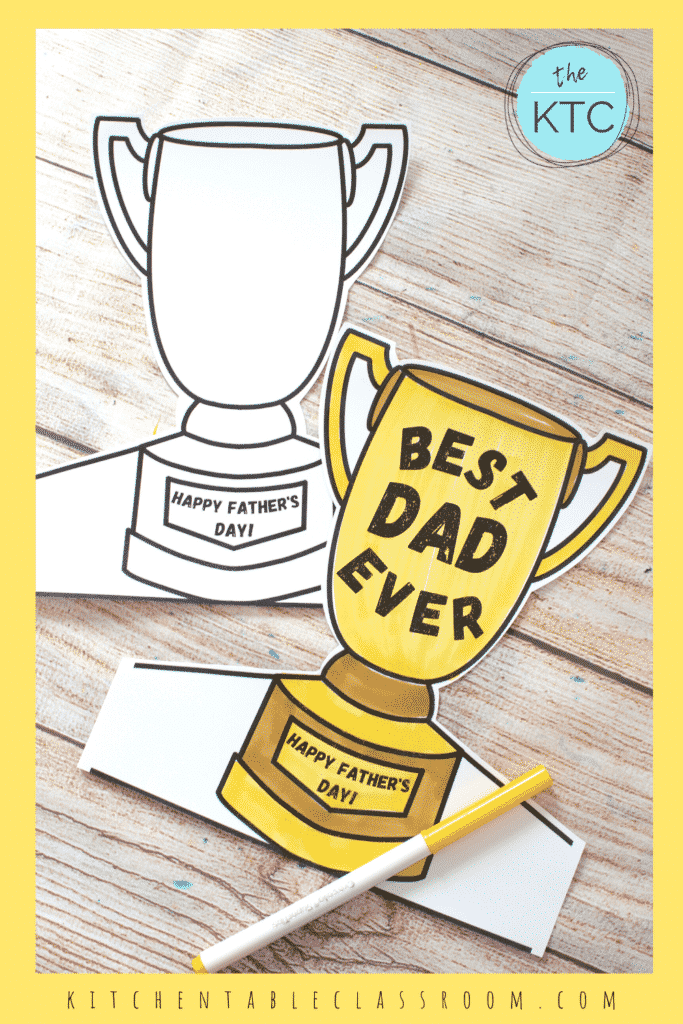 Fathers Day Trophy- A Printable Fathers Day Craft - The Kitchen ...