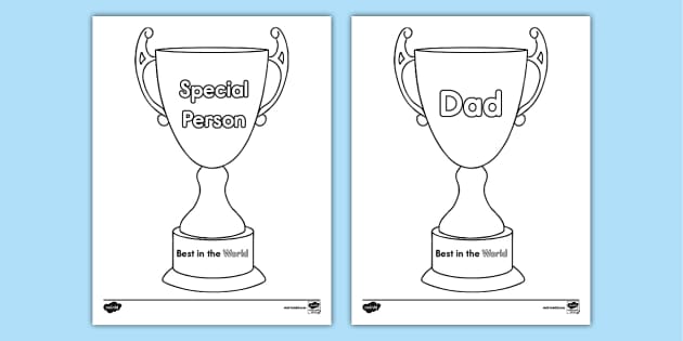 Printable Fathers Day Trophy | Celebration | Twinkl USA