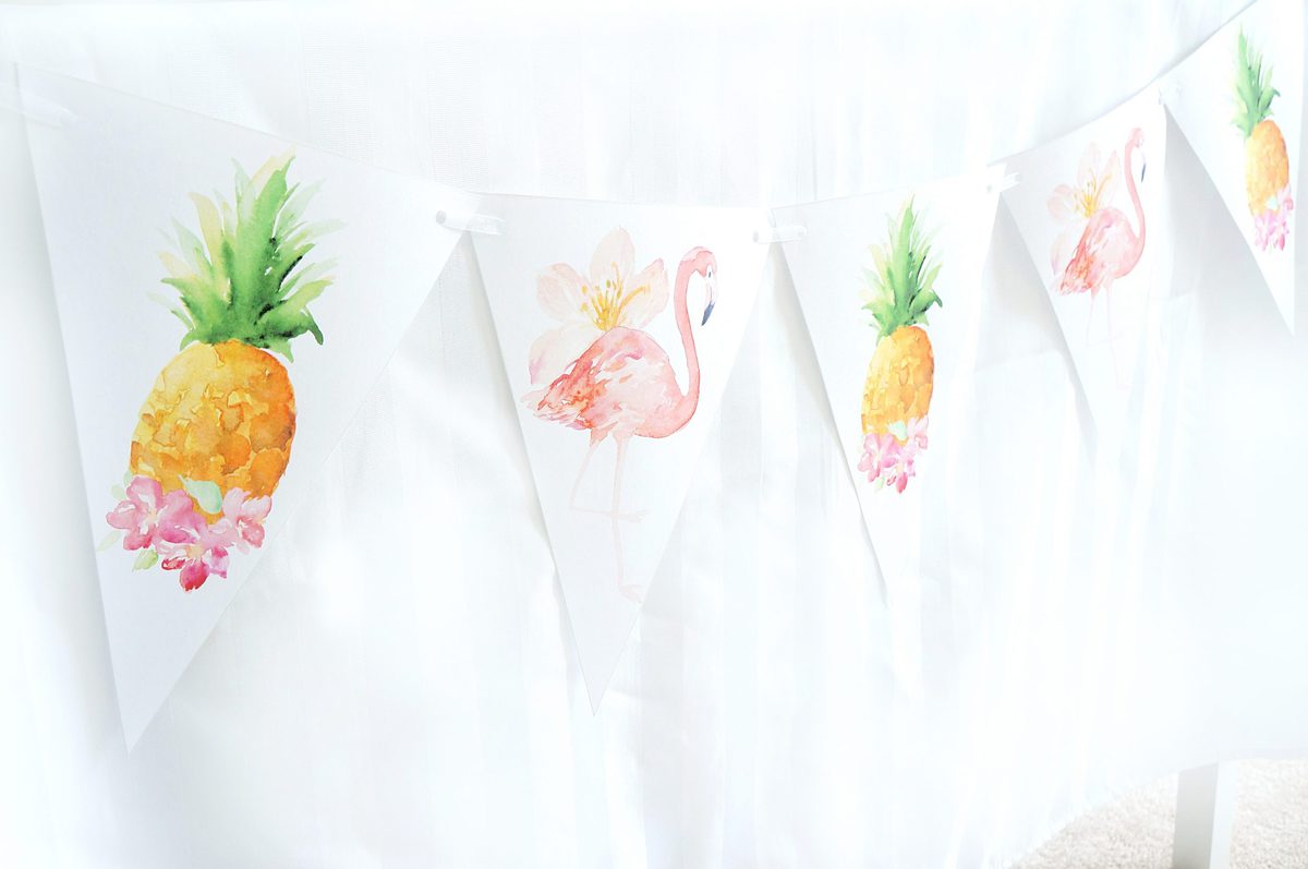 printable tropical banner