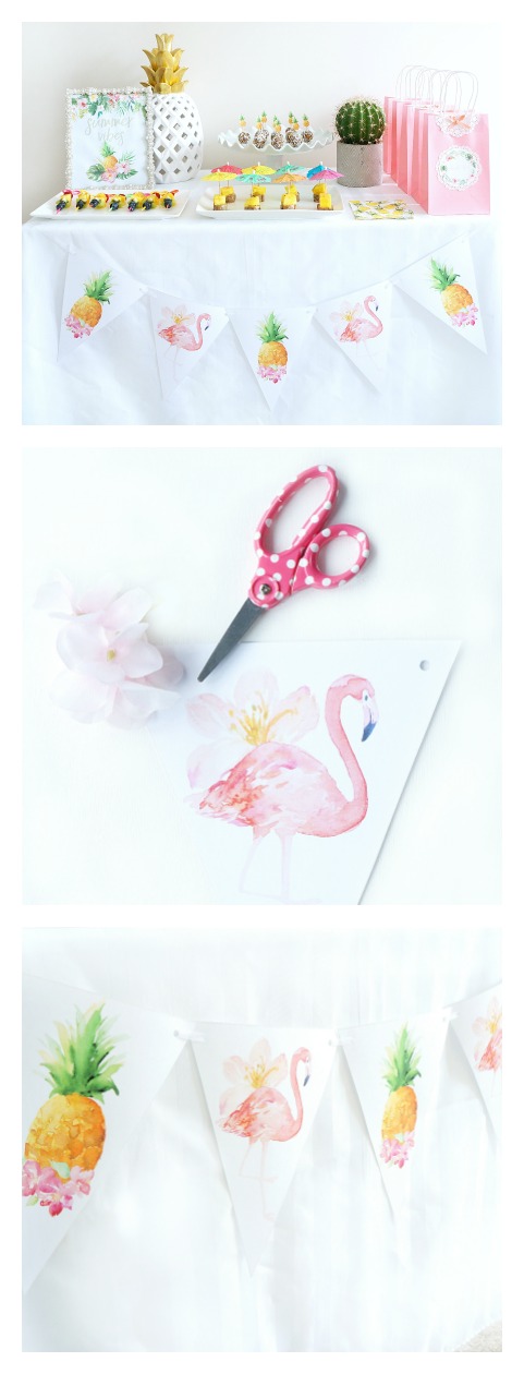 printable tropical banner