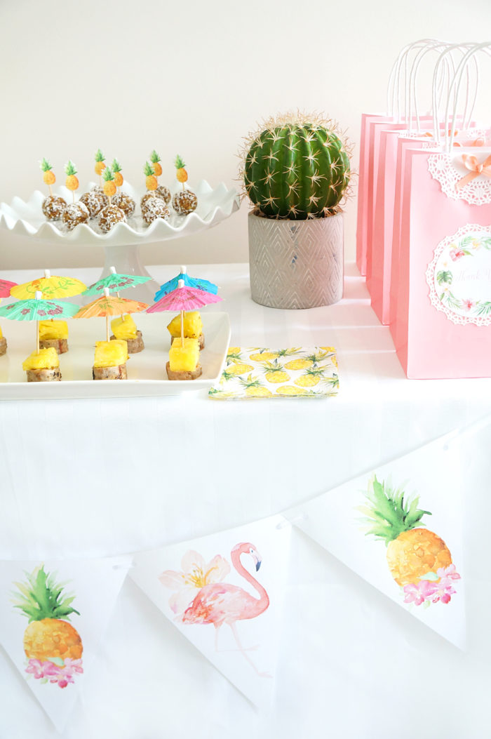DIY Free Printable Tropical Party Banner - Haute &  Healthy Living