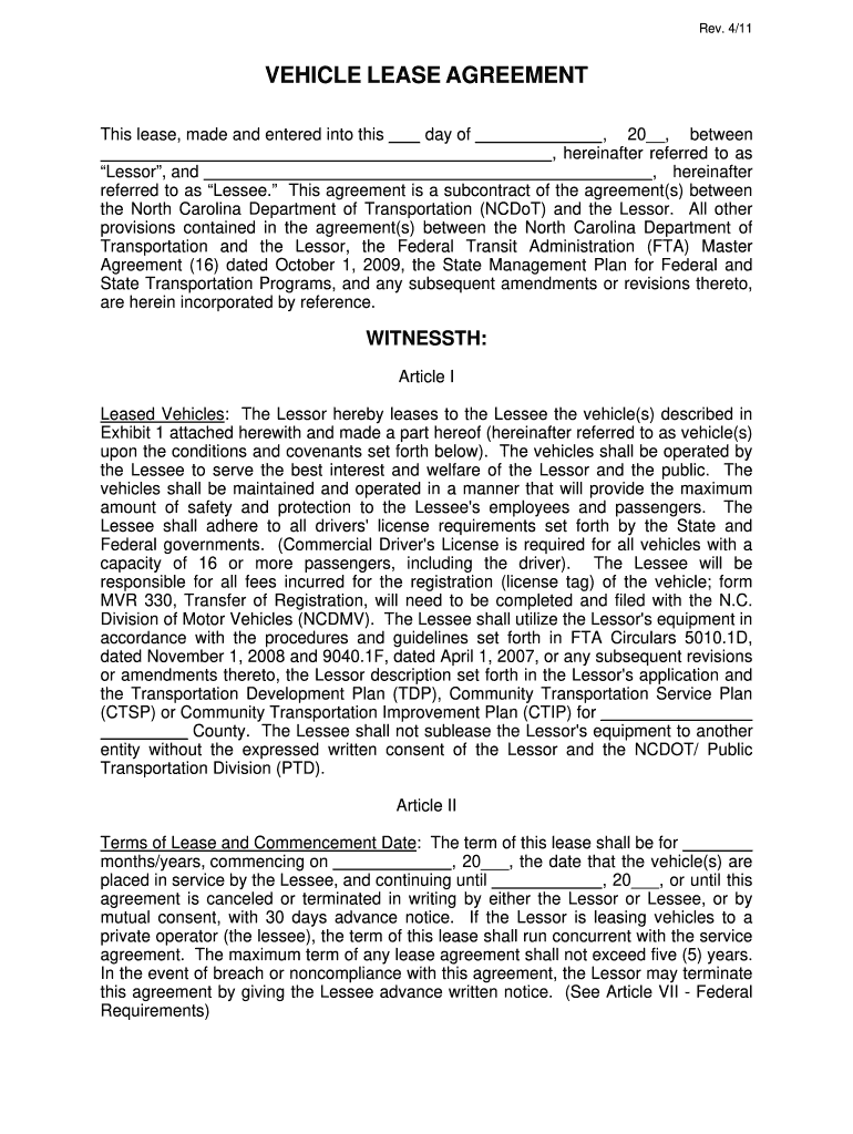 printable truck lease agreement