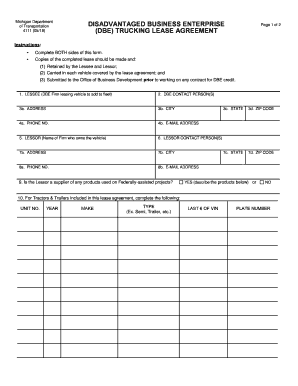 printable truck lease agreement