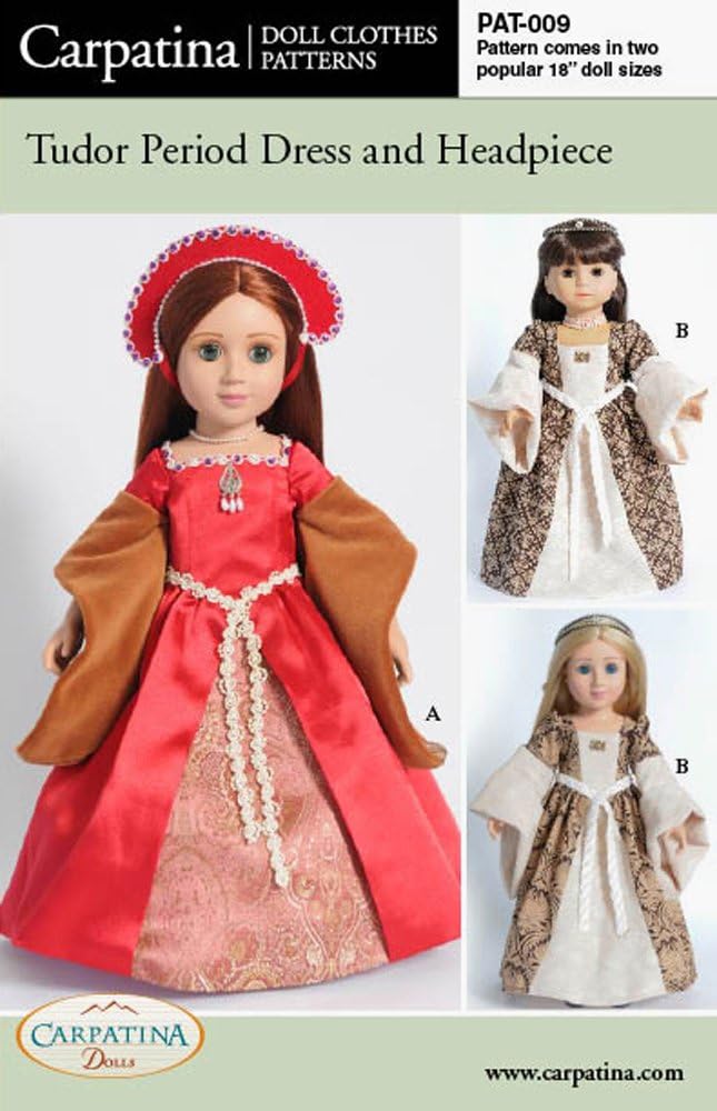 Amazon.com: Tudor Dress ~ Doll Clothes Pattern for 18 Inch ...