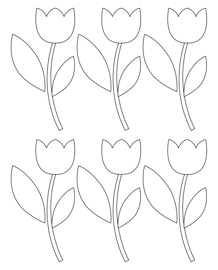 Tulip Stencil - 10 Free PDF Printables | Printablee