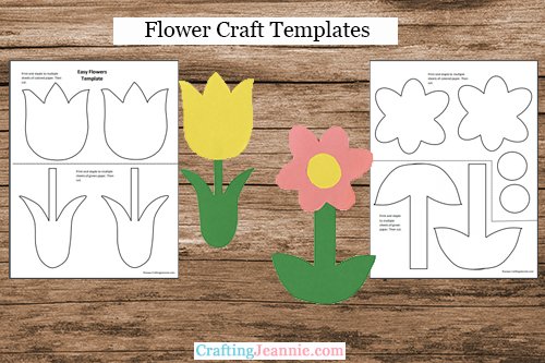 Flower Craft Printable (Free Flower Template) - Crafting Jeannie
