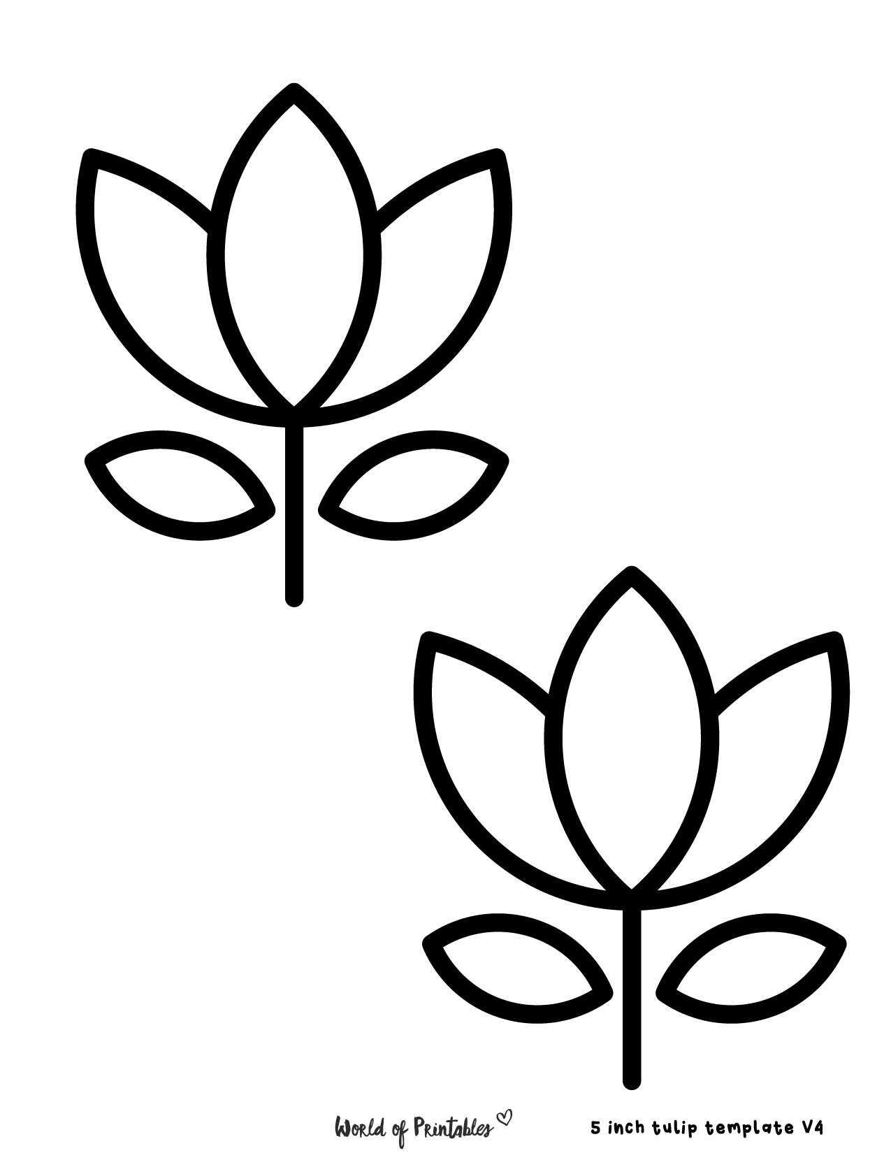Tulip Template | 40 Best Printables To Choose From - World of ...