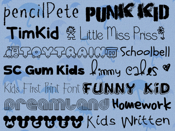 Cool Fonts - 25 Free Fonts for kids Design