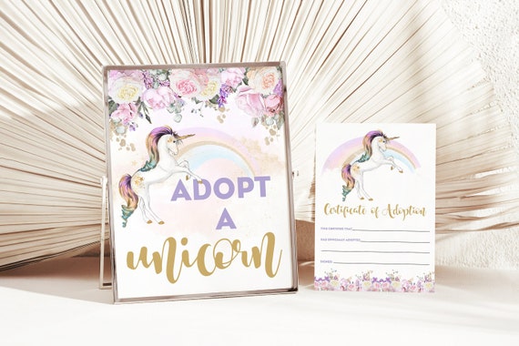 Adopt A Unicorn Certificate, Adopt A Unicorn, Unicorn, Unicorn ...