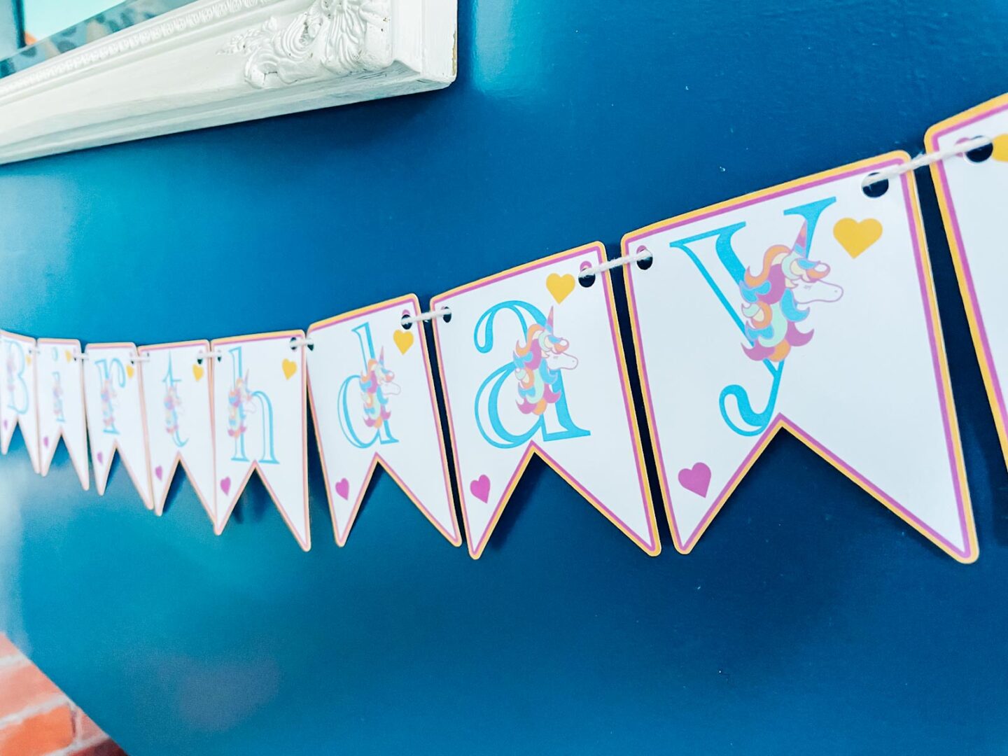printable unicorn birthday banner