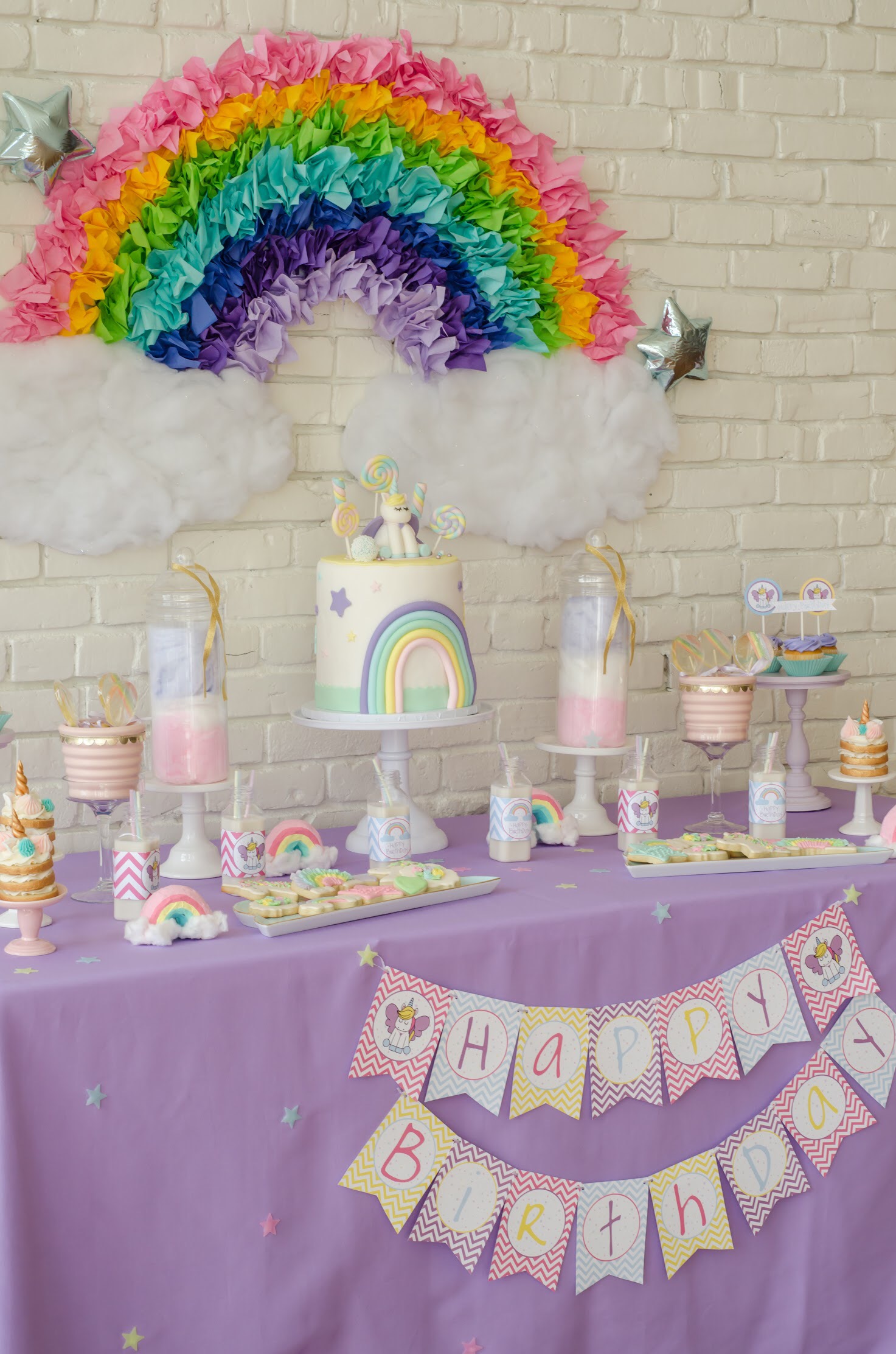 printable unicorn birthday banner