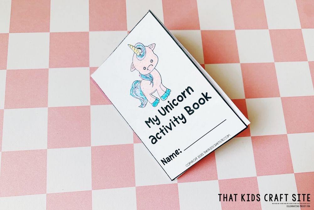 Unicorn Activity Book Coloring Page - That Kids Craft Site