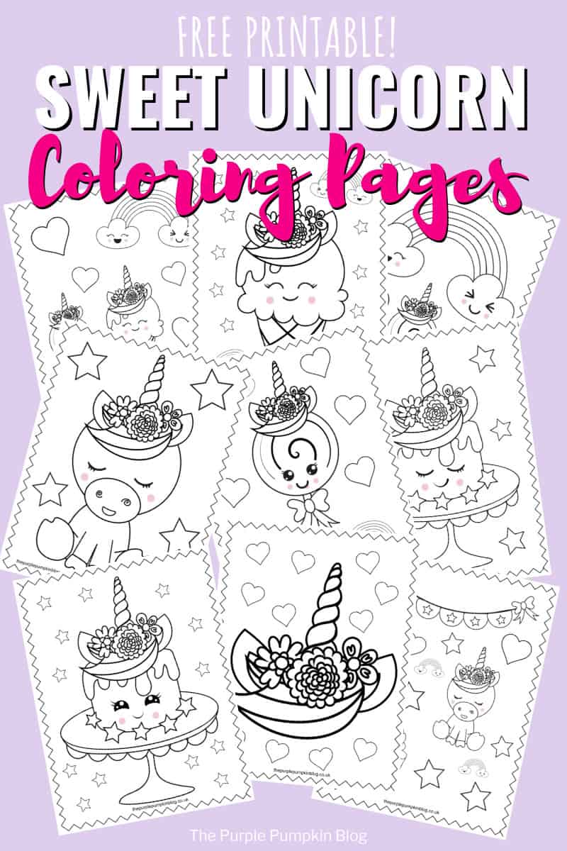 Super Sweet Unicorn Coloring Pages - Free Printable Colouring Book