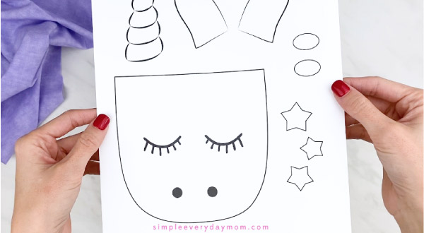 Unicorn Paper Bag Puppet Craft For Kids [Free Template]