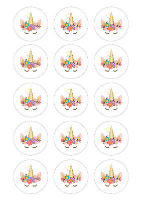 Unicorn Cupcake Toppers | Edible Print | Icing / Wafer Paper | eBay