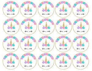 printable unicorn cupcake wrappers