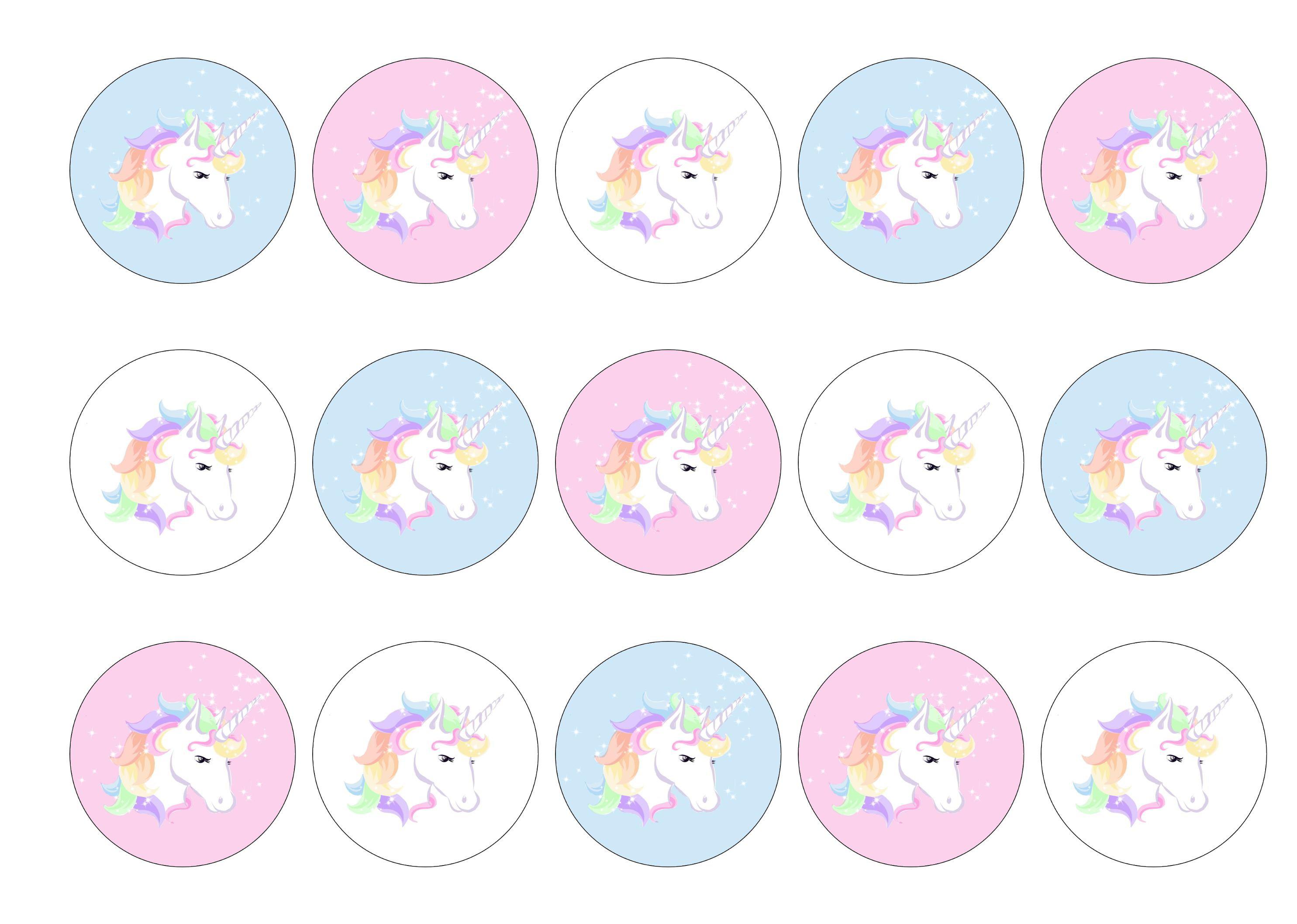 printable unicorn cupcake wrappers