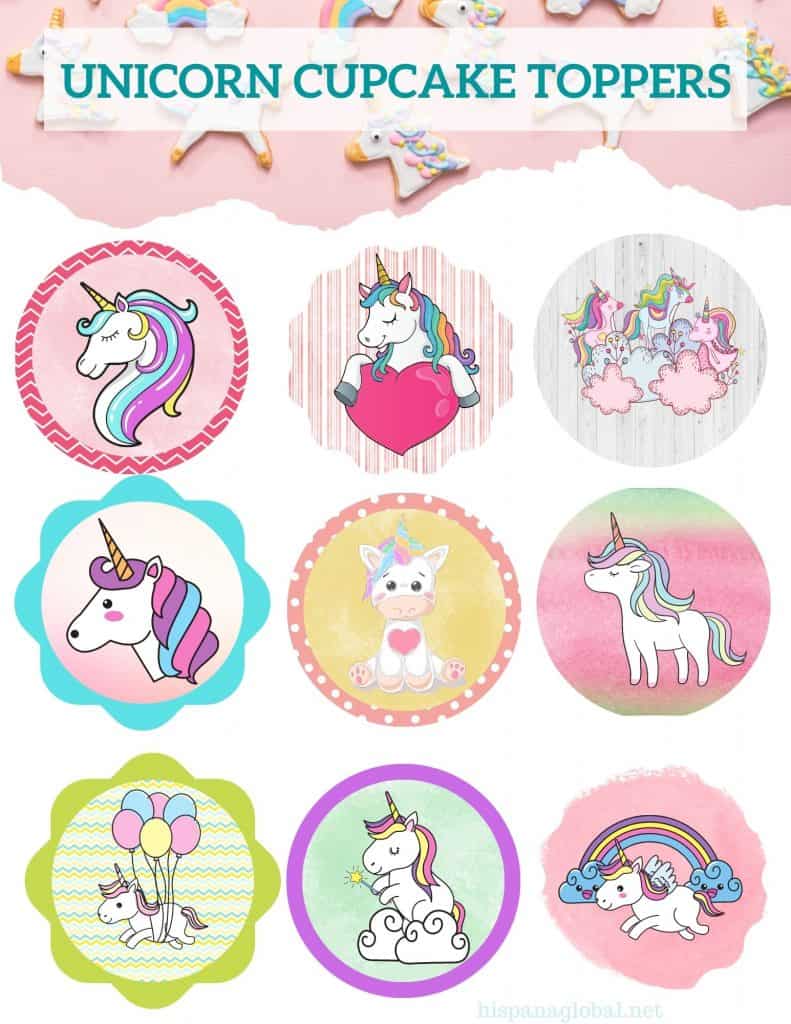 printable unicorn cupcake wrappers