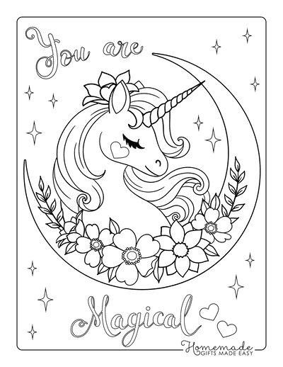 100+ Magical Unicorn Coloring Pages for Kids &  Adults