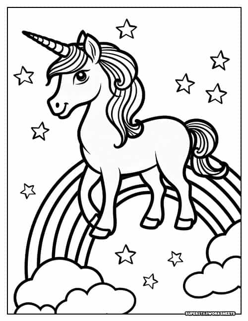 Unicorn Coloring Pages -Worksheets Library